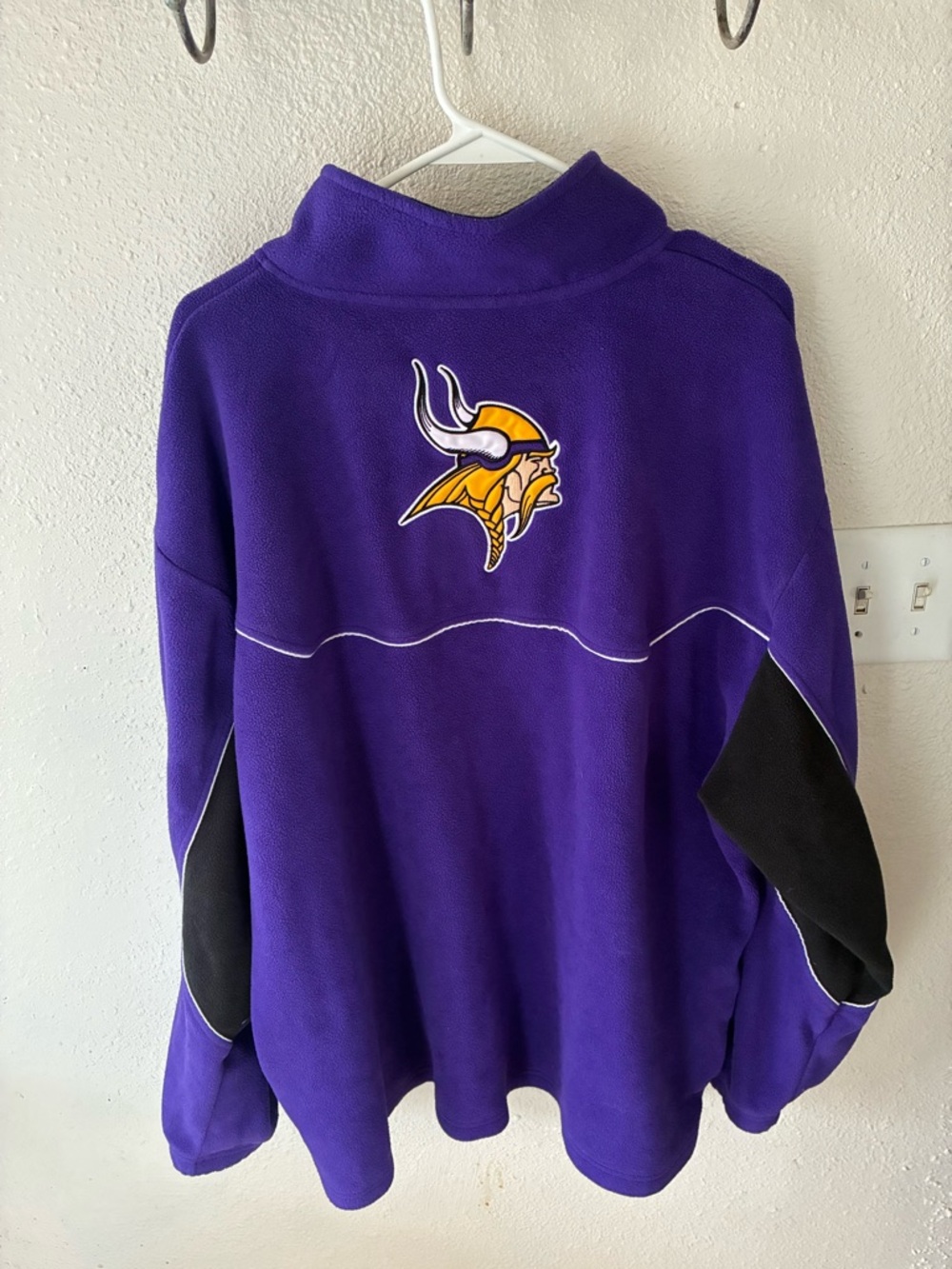 NFL Team Apparel Reebok Minnesota Vikings Fleece Quarter Zip Jacket